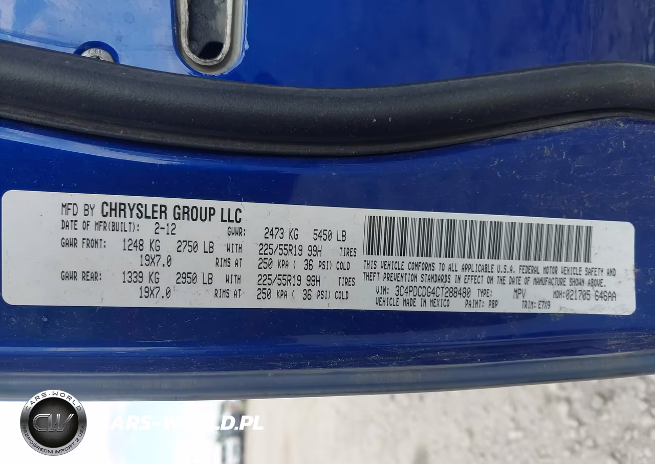 2012 Dodge Journey Crew VIN:3C4PDCDG4CT288480 - 9