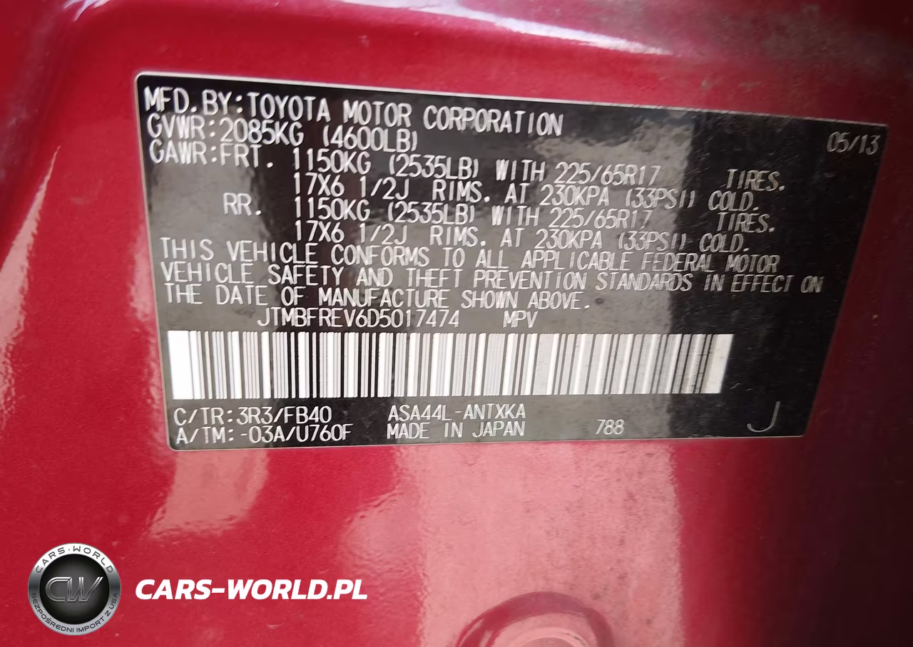 2013 Toyota Rav4 Le VIN:JTMBFREV6D5017474 - 9