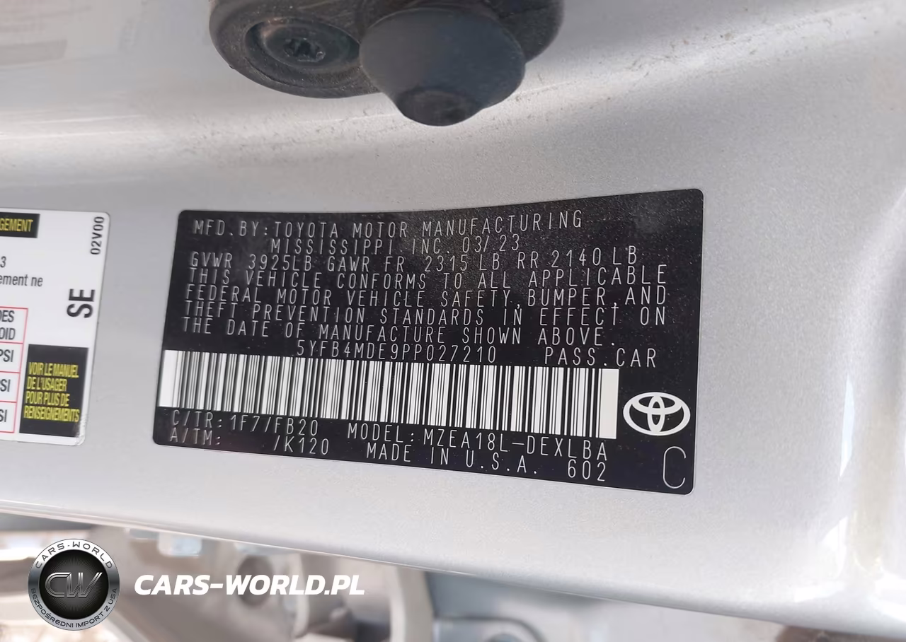 2023 Toyota Corolla Le VIN:5YFB4MDE9PP027210 - 9