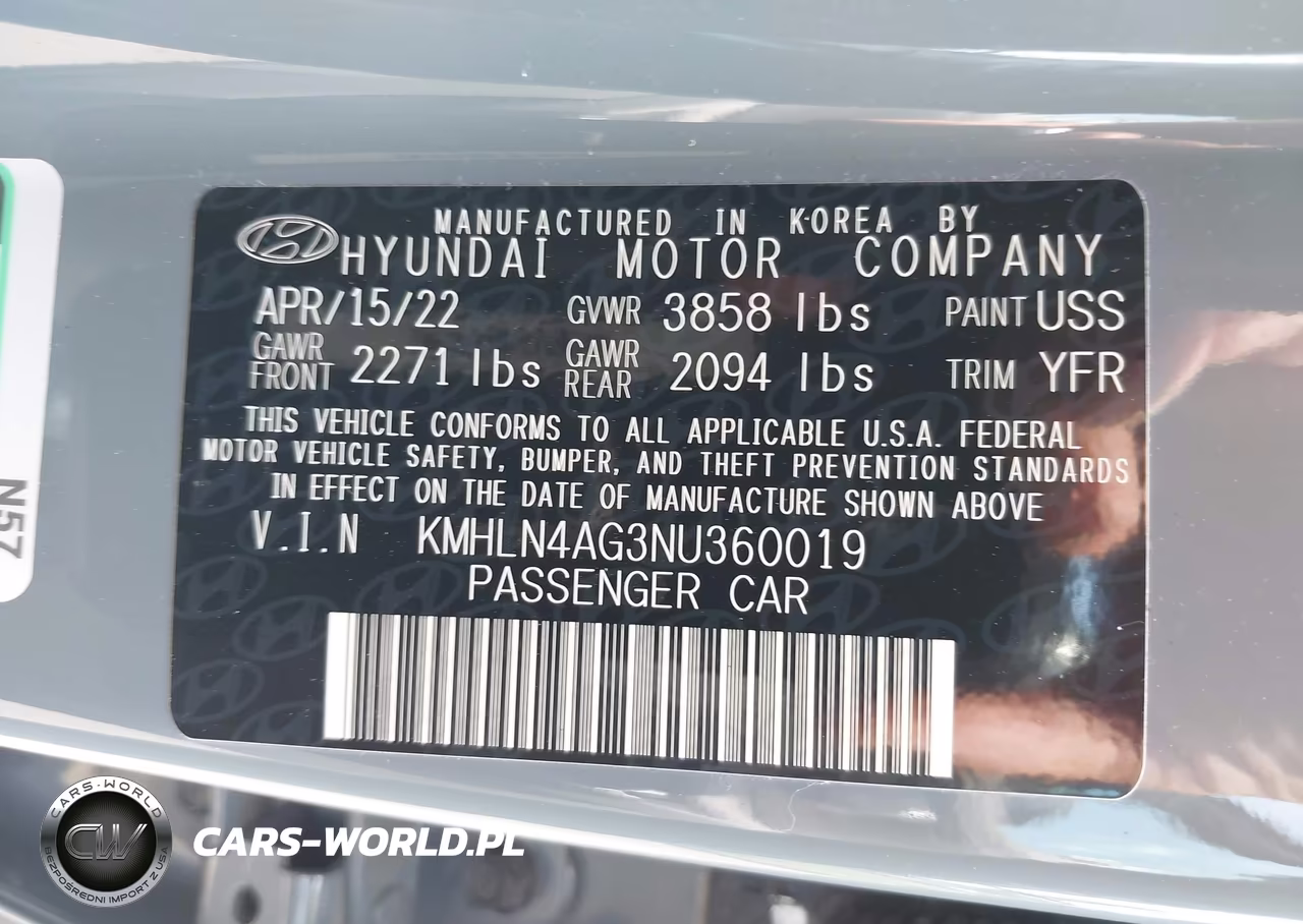 2022 Hyundai Elantra Sel VIN:KMHLN4AG3NU360019 - 9