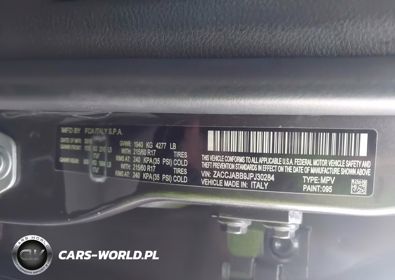 2018 Jeep Renegade Latitude Fwd VIN:ZACCJABB9JPJ30284 - 9