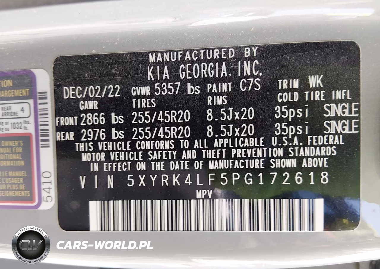 2023 Kia Sorento Sx VIN:5XYRK4LF5PG172618 - 9