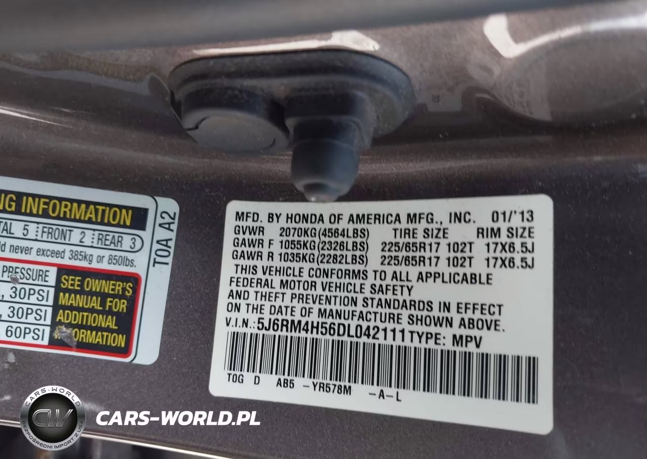2013 Honda Cr-V Ex VIN:5J6RM4H56DL042111 - 9