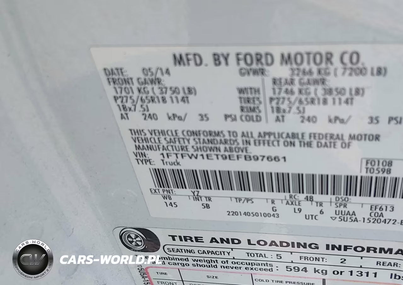 2014 Ford F-150 Fx4 VIN:1FTFW1ET9EFB97661 - 9