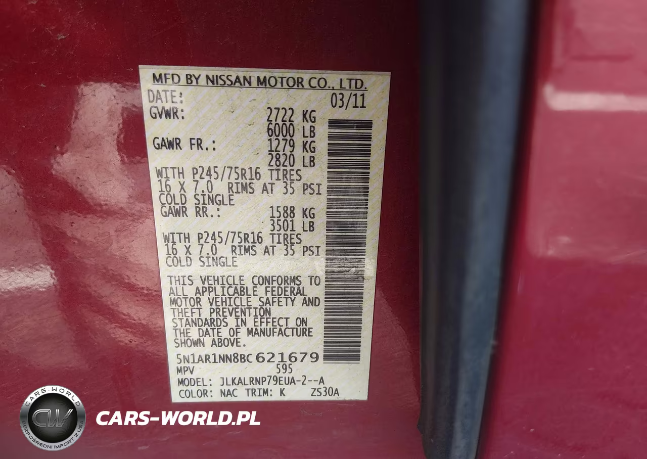 2011 Nissan Pathfinder S VIN:5N1AR1NN8BC621679 - 9