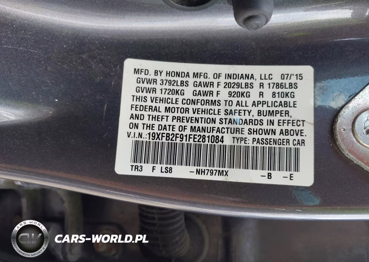 2015 Honda Civic Ex-L VIN:19XFB2F91FE281084 - 9