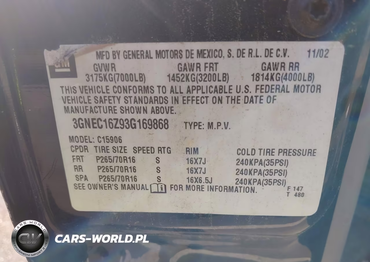 2003 Chevrolet Suburban 1500 Lt VIN:3GNEC16Z93G169868 - 9