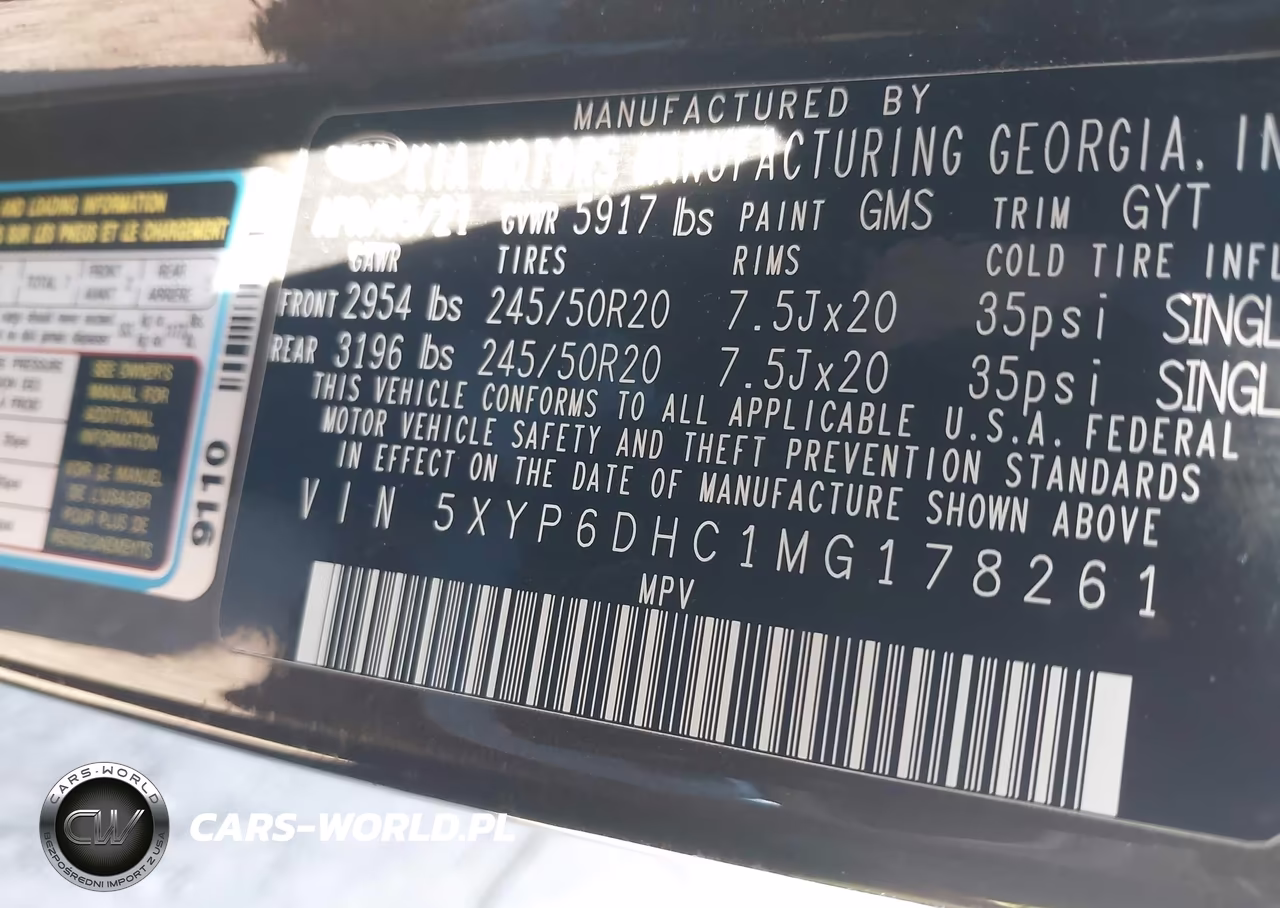 2021 Kia Telluride S VIN:5XYP6DHC1MG178261 - 9