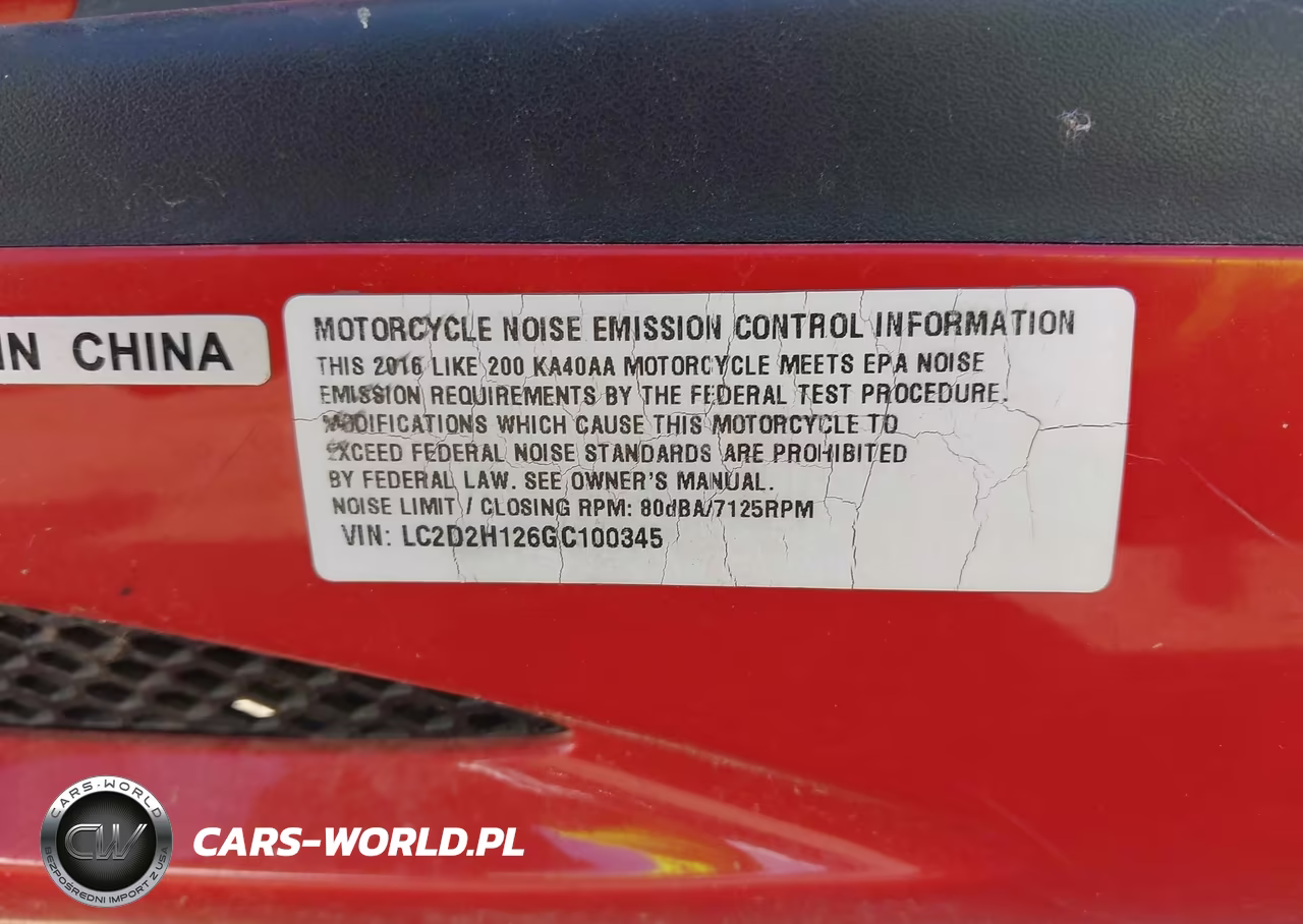 2016 Kymco Usa Inc Like 200I VIN:LC2D2H126GC100345 - 10