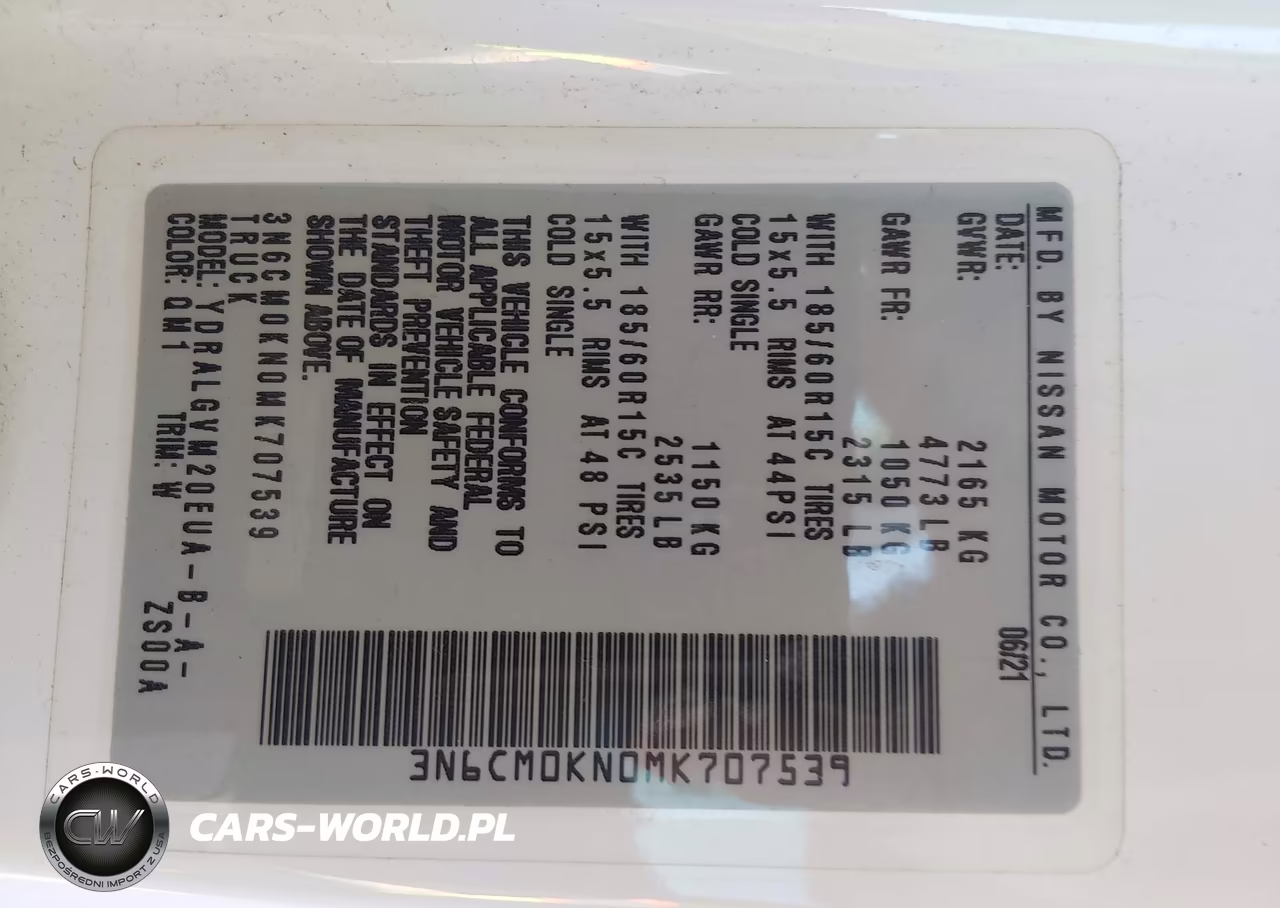 2021 Nissan Nv200 Cargo Sv Xtronic Cvt VIN:3N6CM0KN0MK707539 - 9