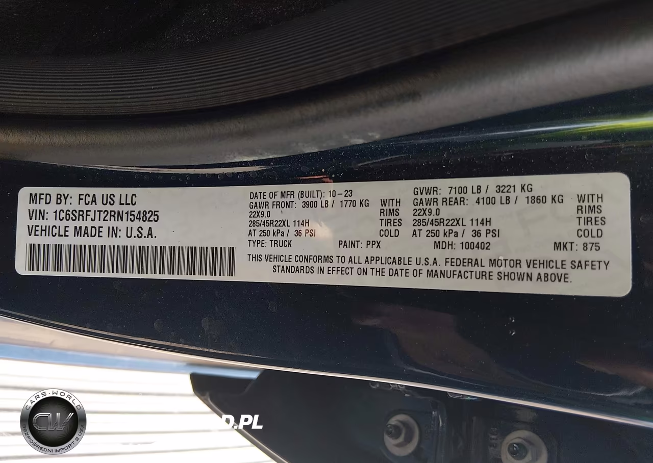 2024 Ram 1500 Laramie 4X4 5'7 Box VIN:1C6SRFJT2RN154825 - 8