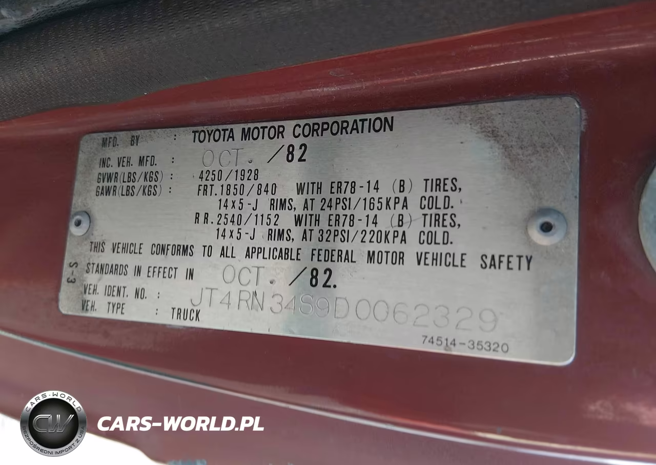 1983 Toyota Pickup 1-2 Ton Sr5 VIN:JT4RN34S9D0062329 - 9