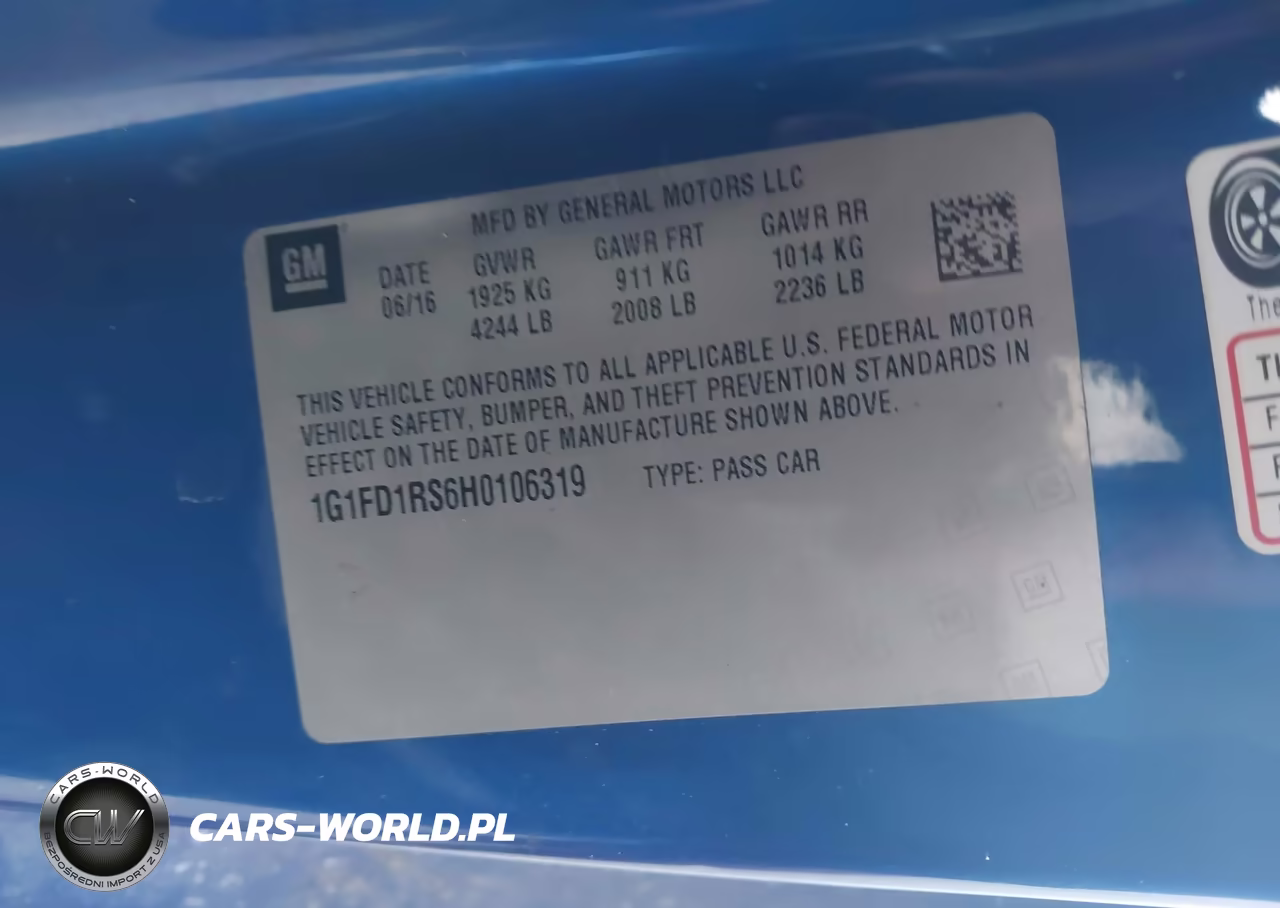 2017 Chevrolet Camaro 2Lt VIN:1G1FD1RS6H0106319 - 9