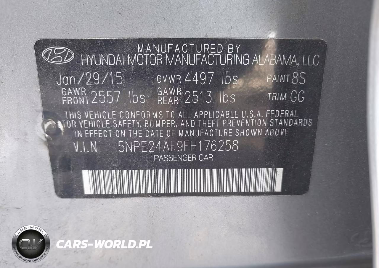 2015 Hyundai Sonata Se VIN:5NPE24AF9FH176258 - 9