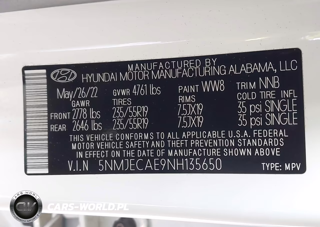 2022 Hyundai Tucson Limited VIN:5NMJECAE9NH135650 - 9