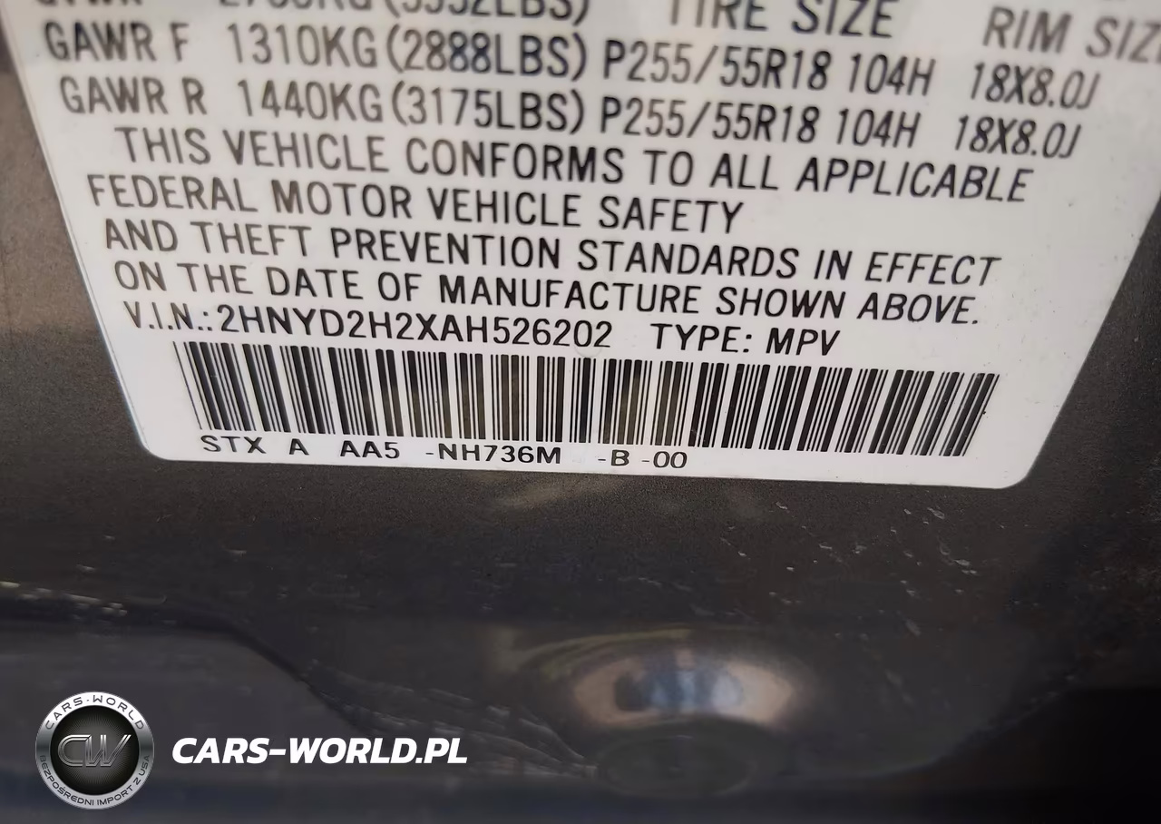 2010 Acura Mdx VIN:2HNYD2H2XAH526202 - 9