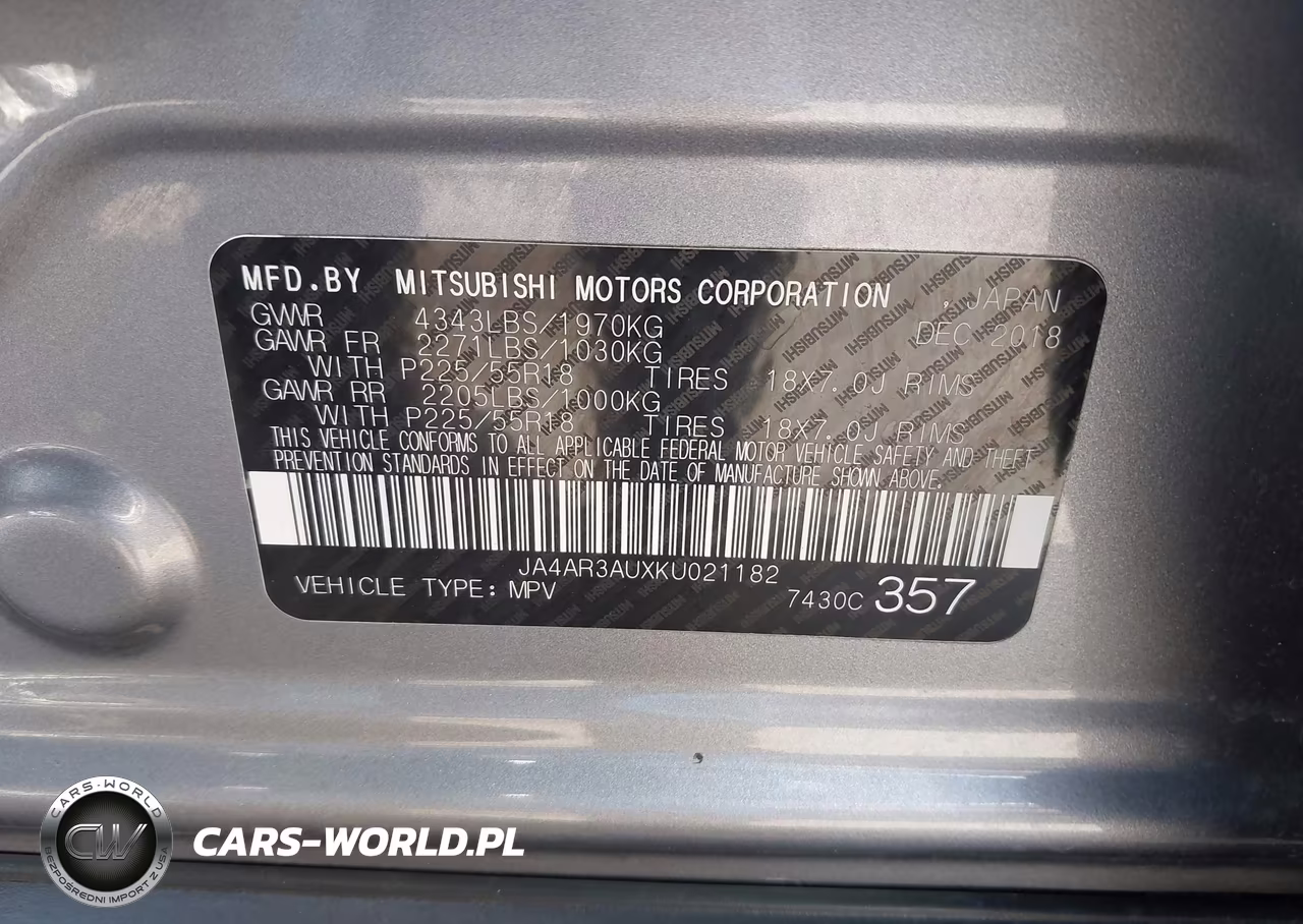 2019 Mitsubishi Outlander Sport 2.0 Es VIN:JA4AR3AUXKU021182 - 9