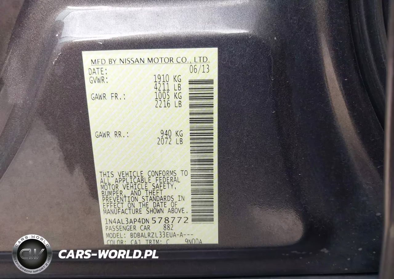 2013 Nissan Altima 2.5 S VIN:1N4AL3AP4DN578772 - 9