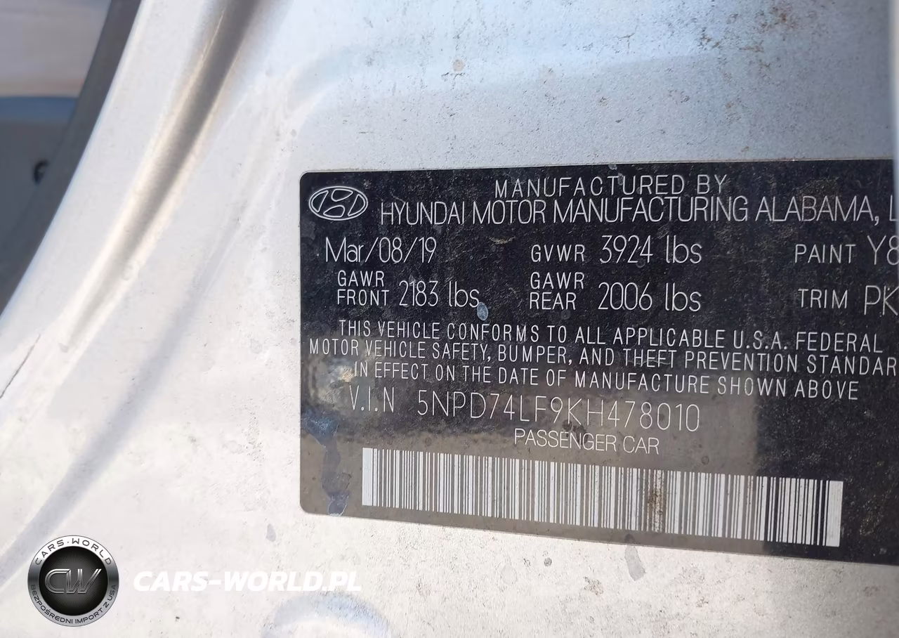 2019 Hyundai Elantra Se VIN:5NPD74LF9KH478010 - 9