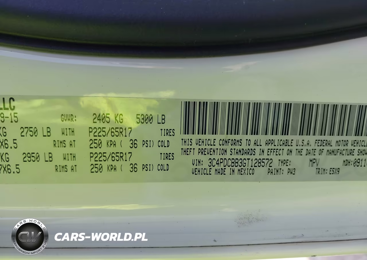 2016 Dodge Journey Sxt VIN:3C4PDCBB3GT128572 - 9