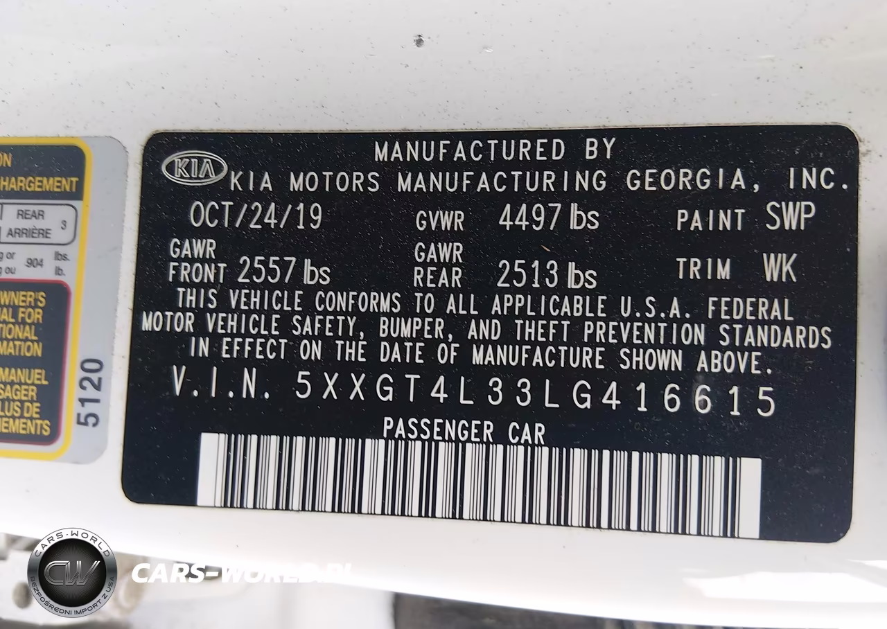 2020 Kia Optima Lx VIN:5XXGT4L33LG416615 - 9