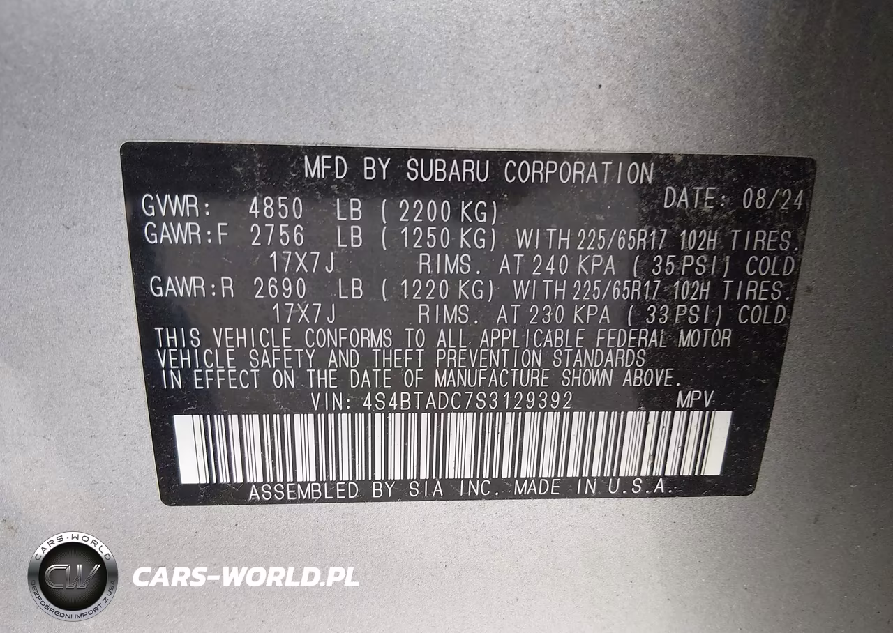 2025 Subaru Outback Premium VIN:4S4BTADC7S3129392 - 9