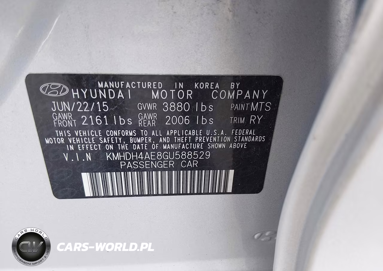 2016 Hyundai Elantra Value Edition VIN:KMHDH4AE8GU588529 - 9
