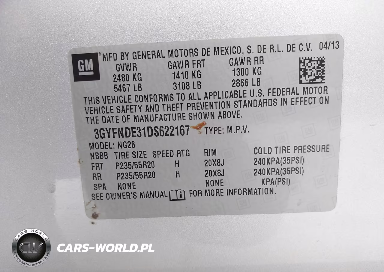 2013 Cadillac Srx Performance Collection VIN:3GYFNDE31DS622167 - 9