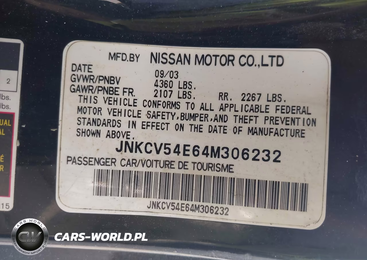 2004 Infiniti G35 VIN:JNKCV54E64M306232 - 9