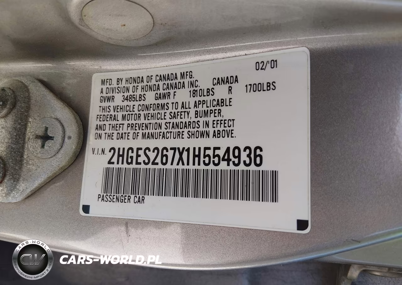 2001 Honda Civic Ex VIN:2HGES267X1H554936 - 9