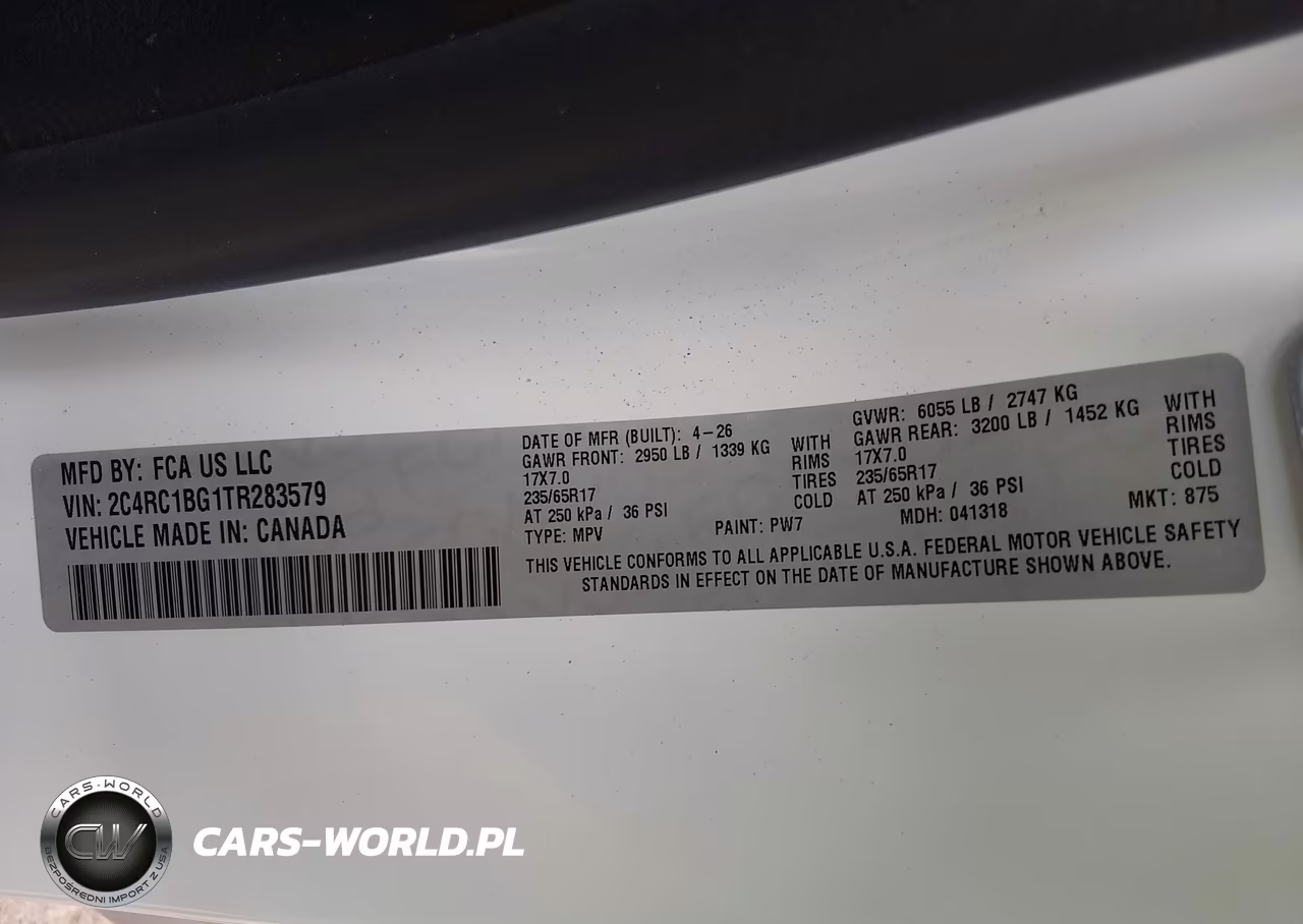 2026 Chrysler Pacifica Select VIN:2C4RC1BG1TR283579 - 9