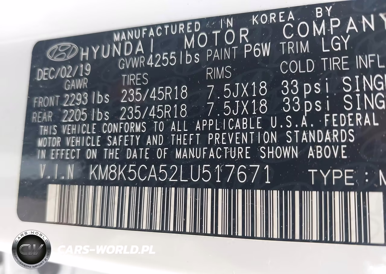 2020 Hyundai Kona Ultimate VIN:KM8K5CA52LU517671 - 9