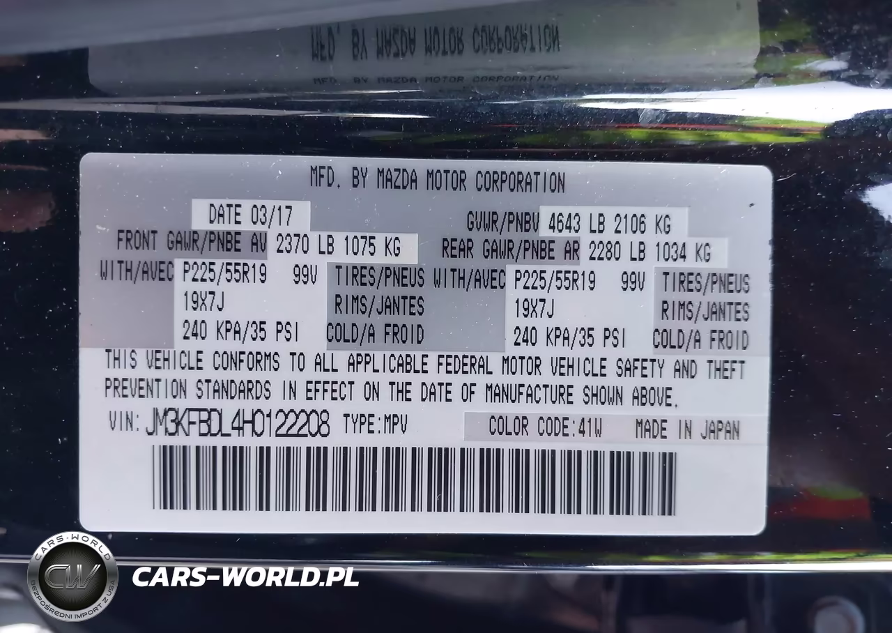 2017 Mazda Cx-5 Grand Touring VIN:JM3KFBDL4H0122208 - 9