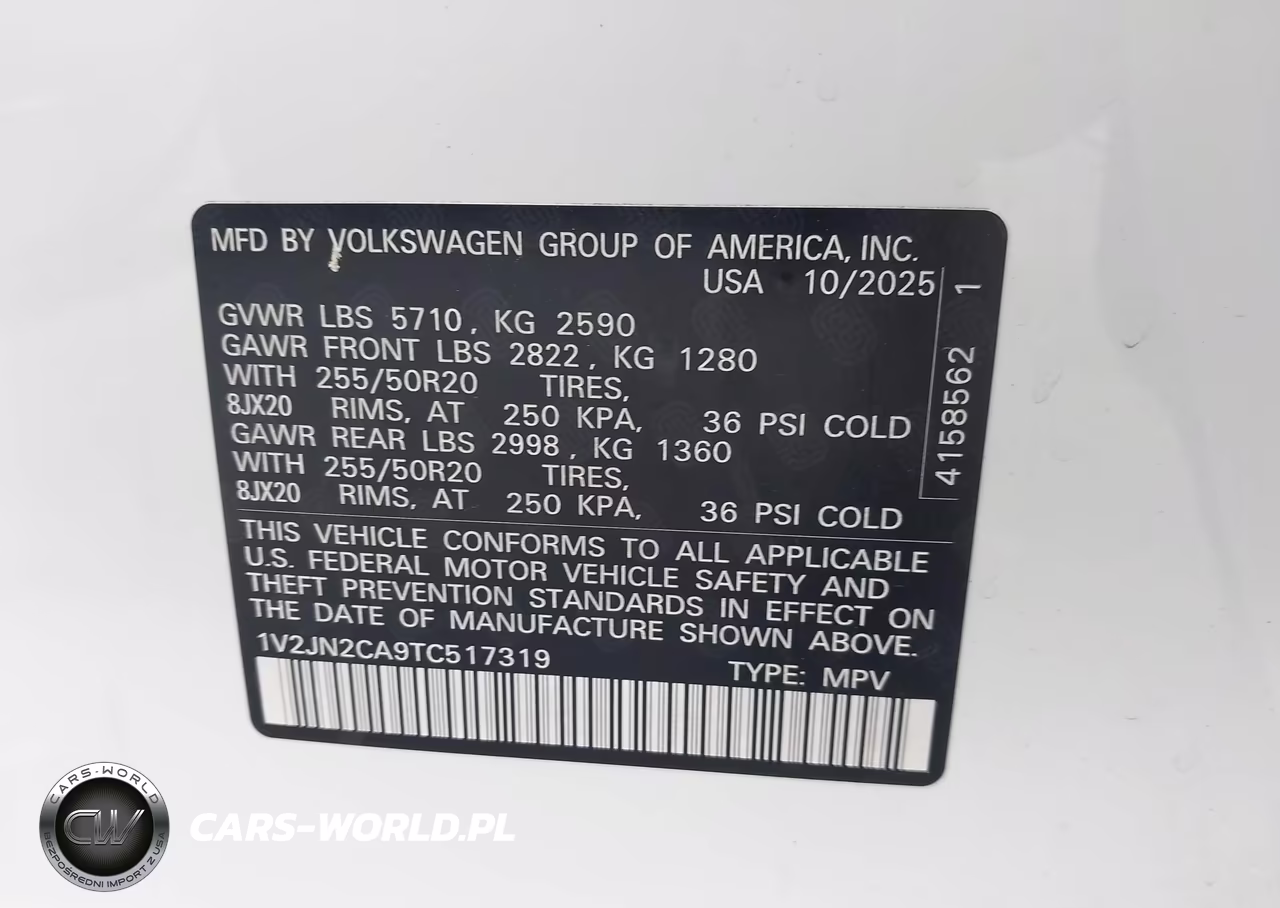 2026 Volkswagen Atlas Se With Technology VIN:1V2JN2CA9TC517319 - 9