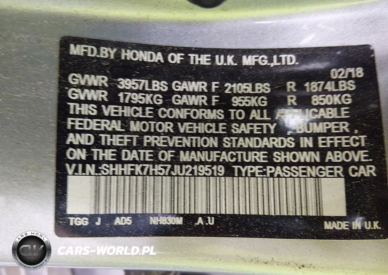 2018 Honda Civic Ex VIN:SHHFK7H57JU219519 - 9