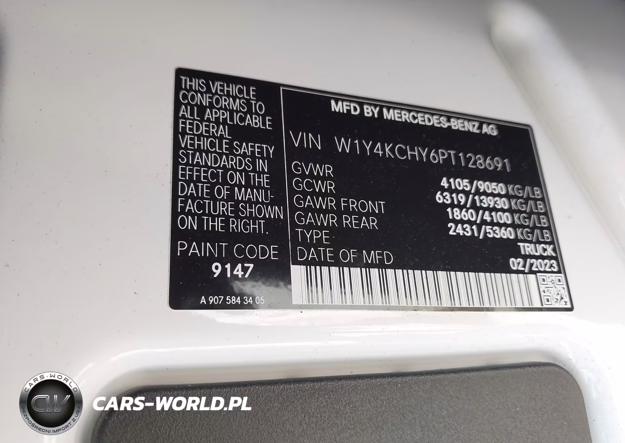 2023 Mercedes-Benz Sprinter 2500 High Roof 4-Cyl Diesel VIN:W1Y4KCHY6PT128691 - 9