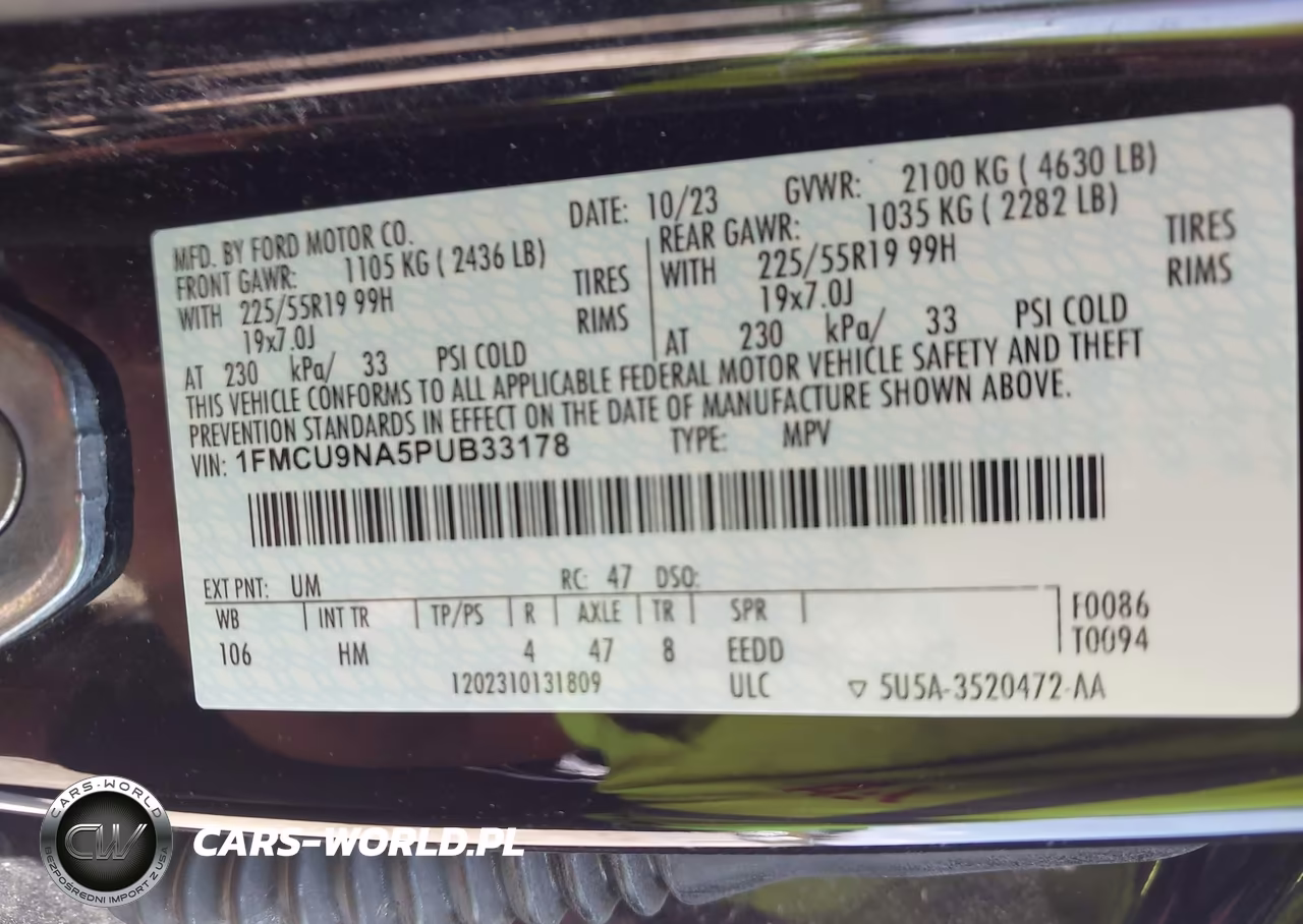 2023 Ford Escape St-Line Select VIN:1FMCU9NA5PUB33178 - 9