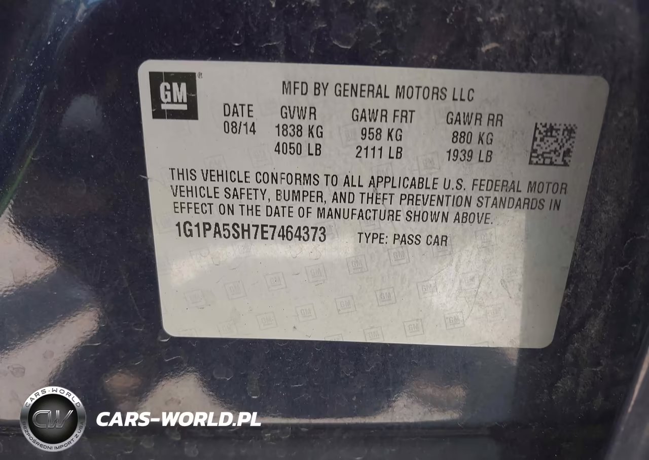 2014 Chevrolet Cruze Ls Auto VIN:1G1PA5SH7E7464373 - 9