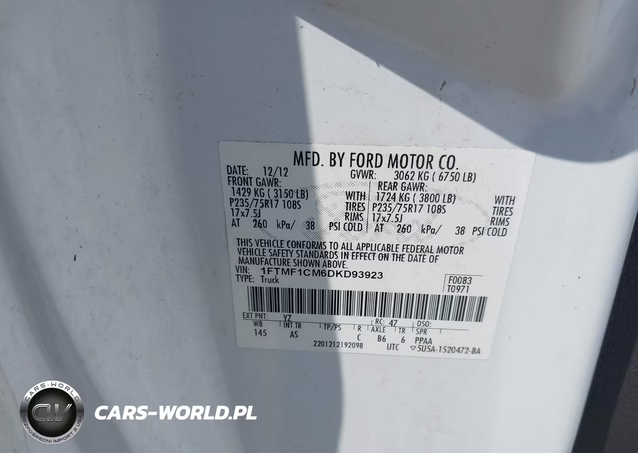 2013 Ford F-150 Xl VIN:1FTMF1CM6DKD93923 - 9