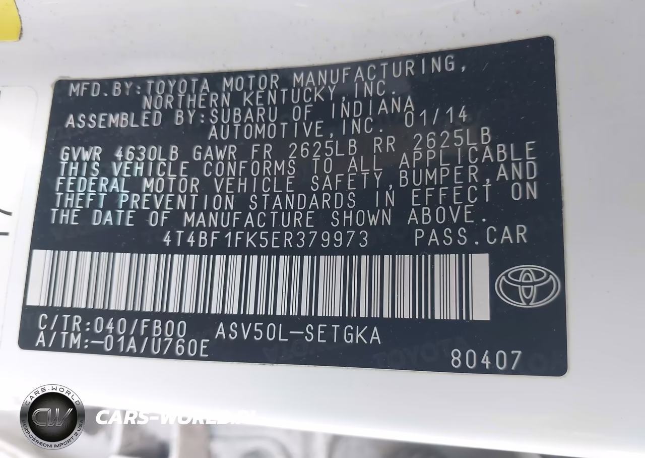 2014 Toyota Camry Xle VIN:4T4BF1FK5ER379973 - 9