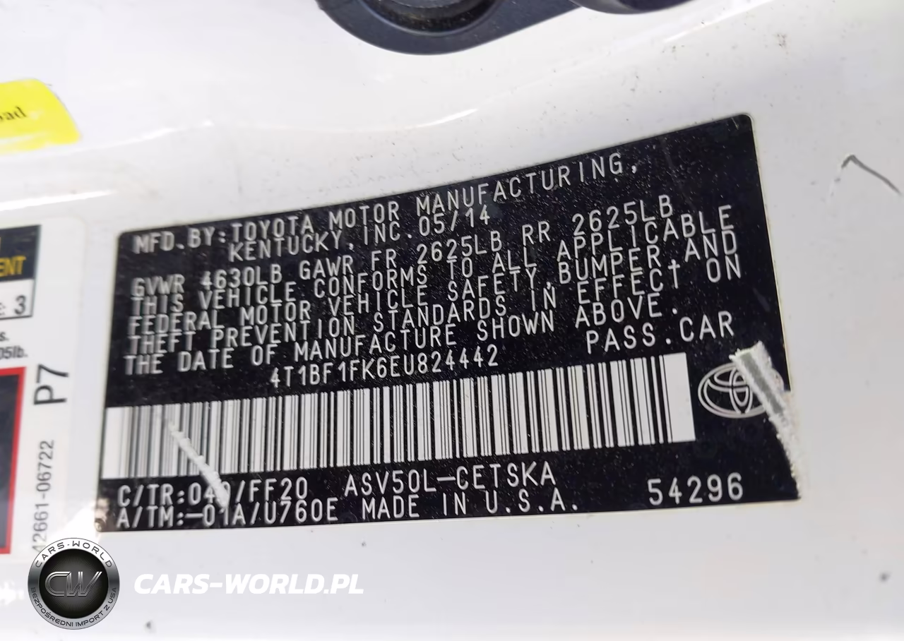 2014 Toyota Camry Se VIN:4T1BF1FK6EU824442 - 9