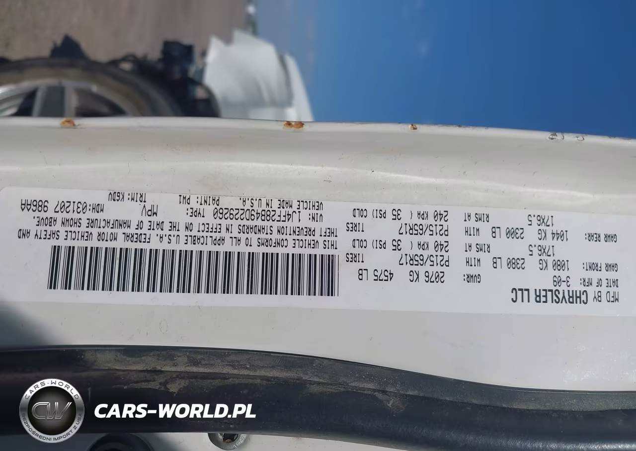 2009 Jeep Patriot Sport VIN:1J4FF28B49D229260 - 9