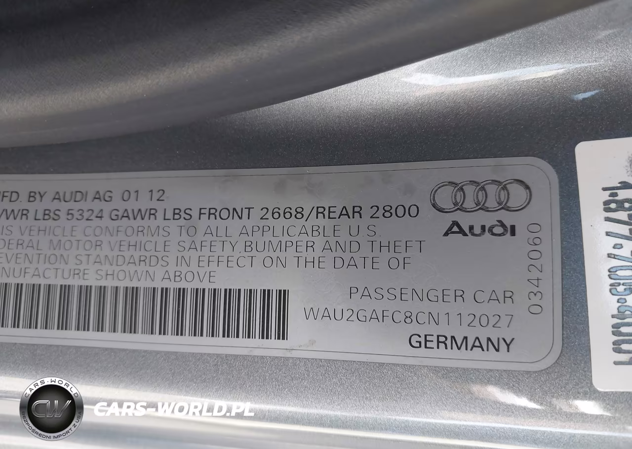 2012 Audi A7 Premium VIN:WAU2GAFC8CN112027 - 9