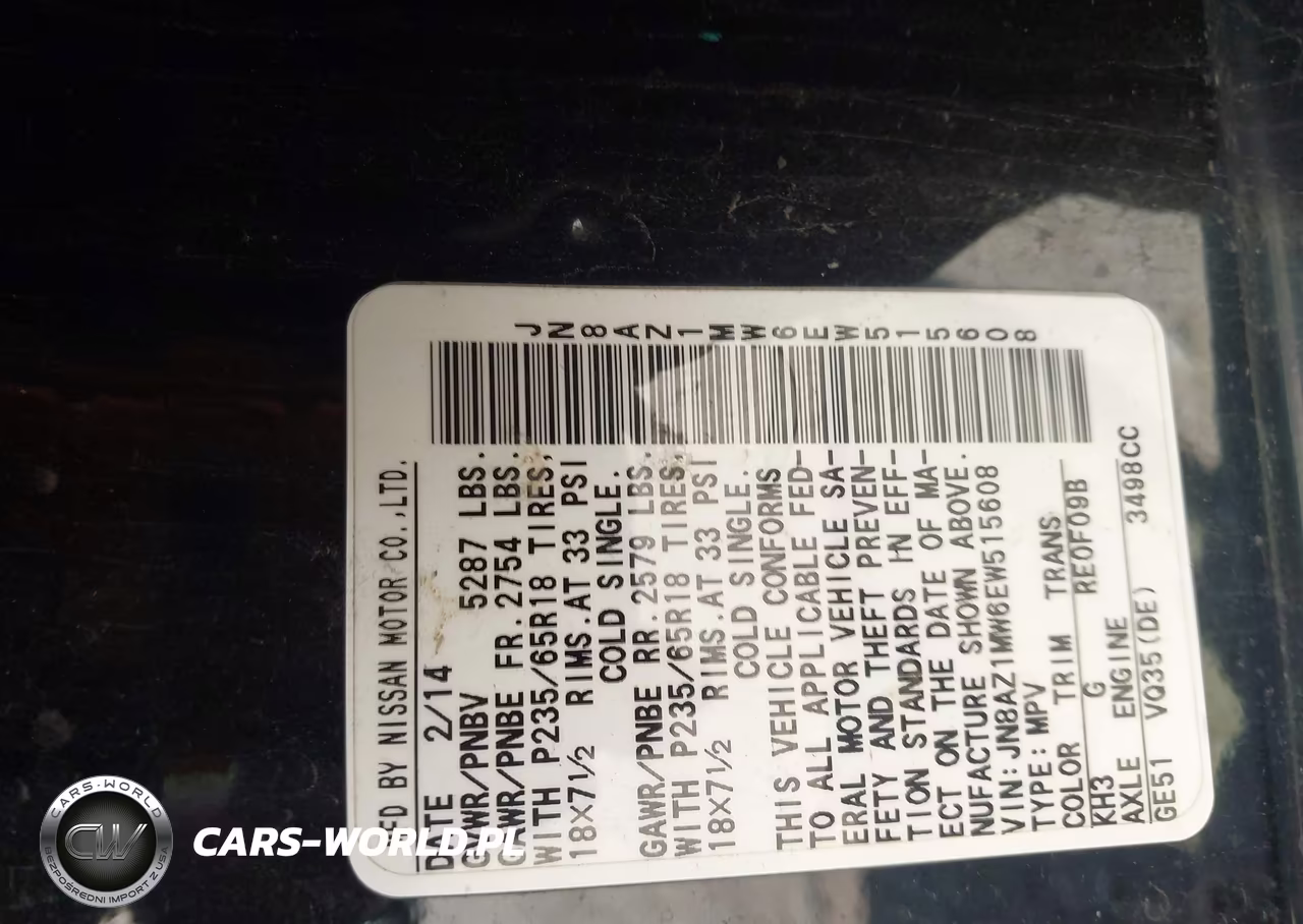 2014 Nissan Murano Le-S-Sl-Sv VIN:JN8AZ1MW6EW515608 - 9