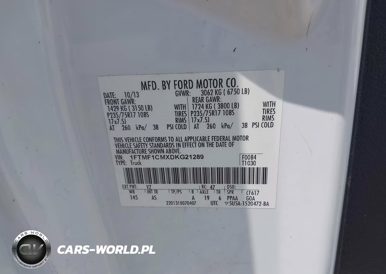 2013 Ford F-150 Xl VIN:1FTMF1CMXDKG21289 - 9