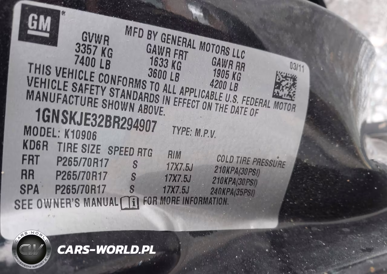2011 Chevrolet Suburban 1500 Lt1 VIN:1GNSKJE32BR294907 - 9