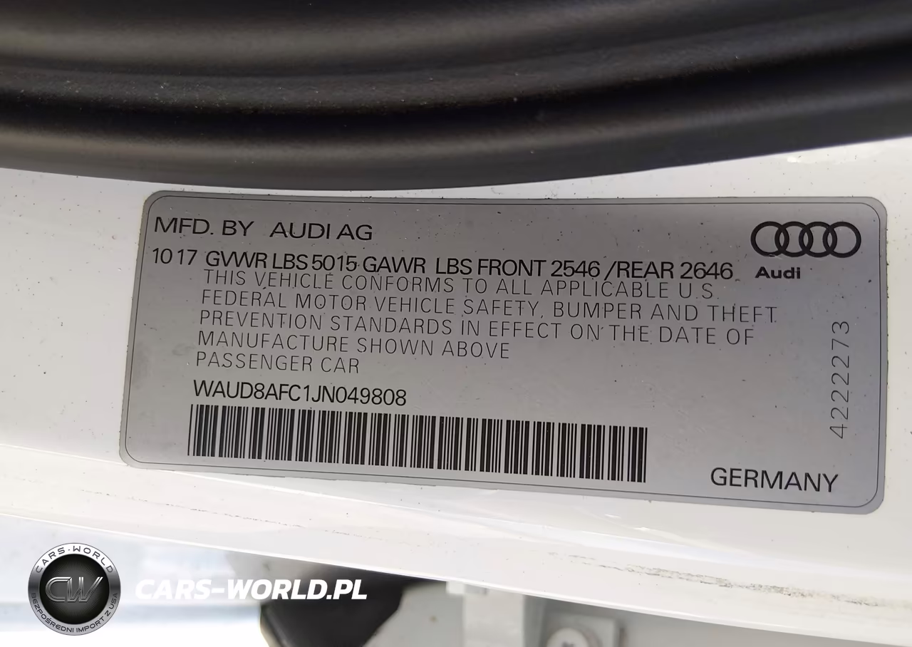2018 Audi A6 2.0T Premium Plus VIN:WAUD8AFC1JN049808 - 9