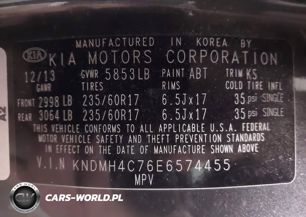 2014 Kia Sedona Ex VIN:KNDMH4C76E6574455 - 9