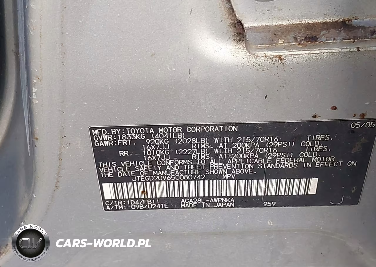 2005 Toyota Rav4 VIN:JTEGD20V650080742 - 9