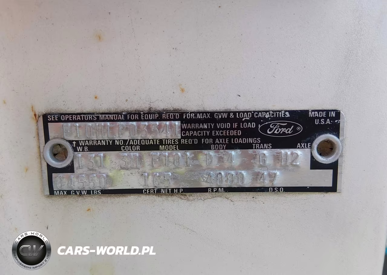 1972 Ford F VIN:F10HLP03541 - 9